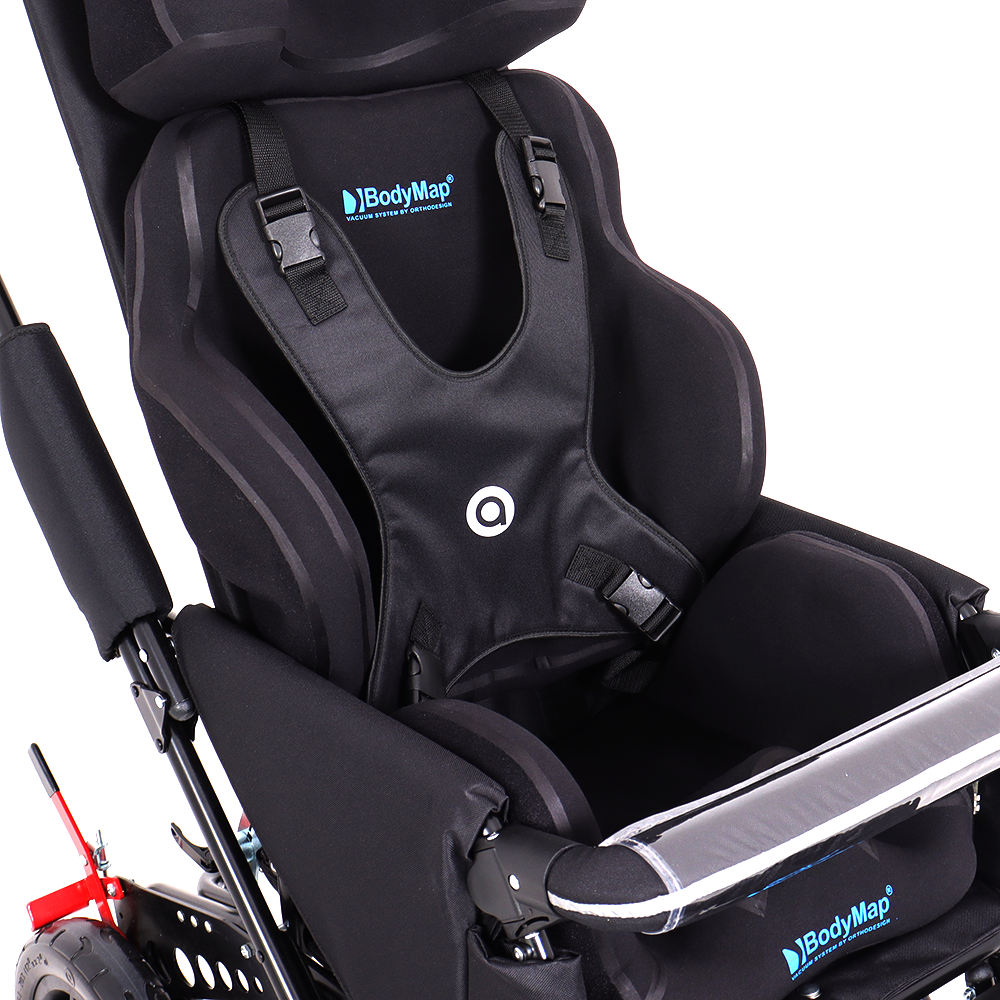 Wyjątkową zaleta wózka Racer evo BodyMap jest idealne połączenie konstrukcji wózka oraz podciśnieniowego systemu BodyMap® 